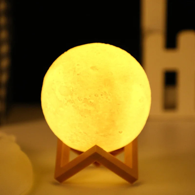 Children's Day Hand-painted Moon Light DIY Painted Materials Package Kindergarten Parent-child Activities Planet Night Light