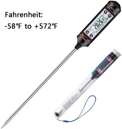 1pcs Digital Meat Thermometer with Probe Instant Read Kitchen Supplies for Milk BBQ Liquid Cooking Food Safety Testing