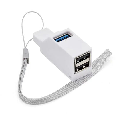 Usb port hub USB 3.0 HUB Adapter Extender Mini Splitter Box 1 to 3 Ports High Speed USB 2.0 For PC Laptop Disk Card Reader  PC