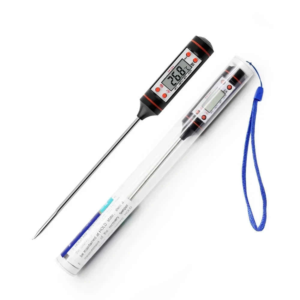 1pcs Digital Meat Thermometer with Probe Instant Read Kitchen Supplies for Milk BBQ Liquid Cooking Food Safety Testing