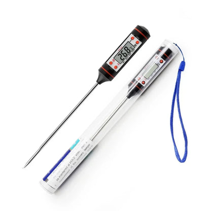 1pcs Digital Meat Thermometer with Probe Instant Read Kitchen Supplies for Milk BBQ Liquid Cooking Food Safety Testing